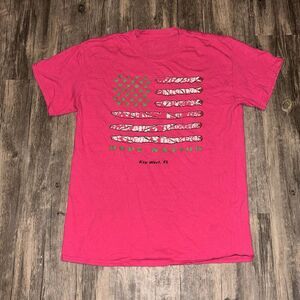 Dope Nation Flag Weed Mary Jane‎ Smoking Women Graphic T Shirt Pink Size Medium